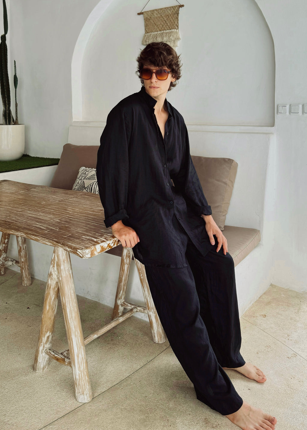 Onyx Linen Pants