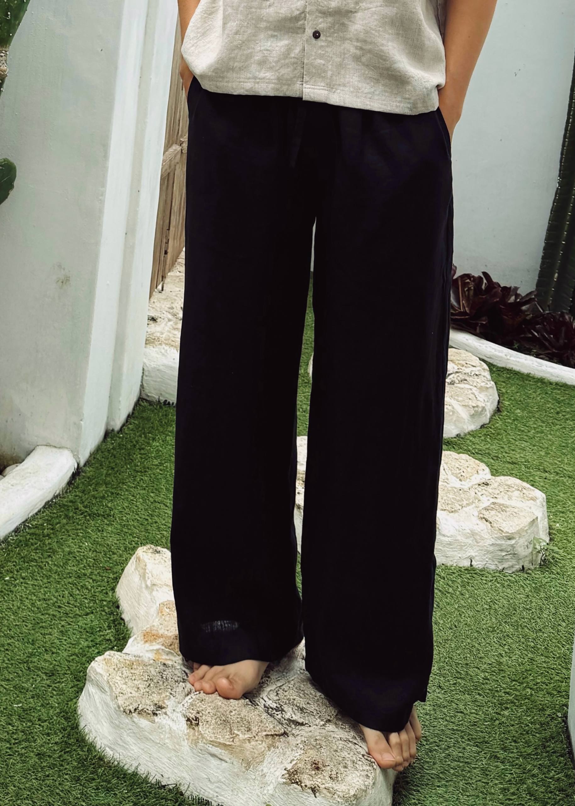 Onyx Linen Pants